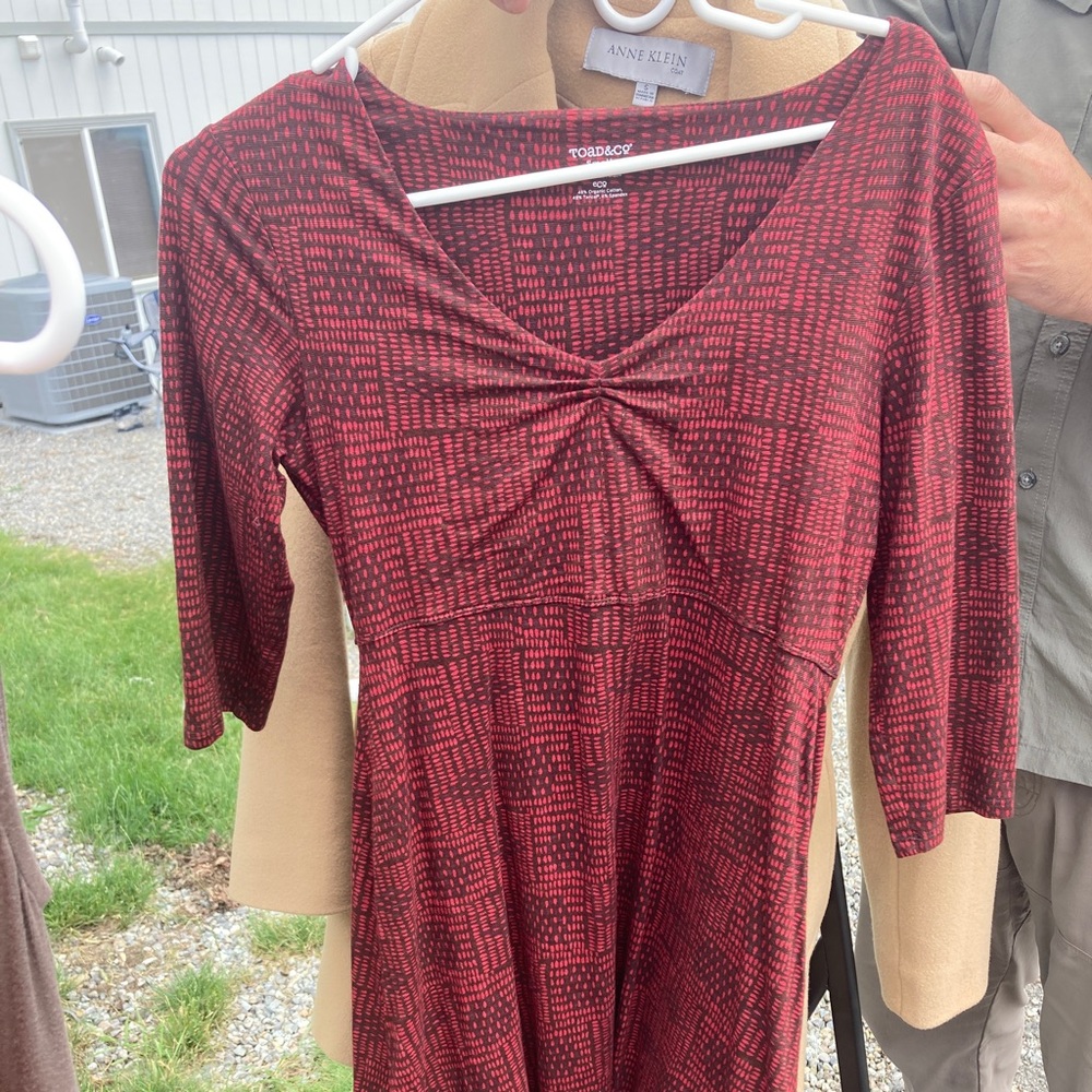 Toad & Co red dress size S